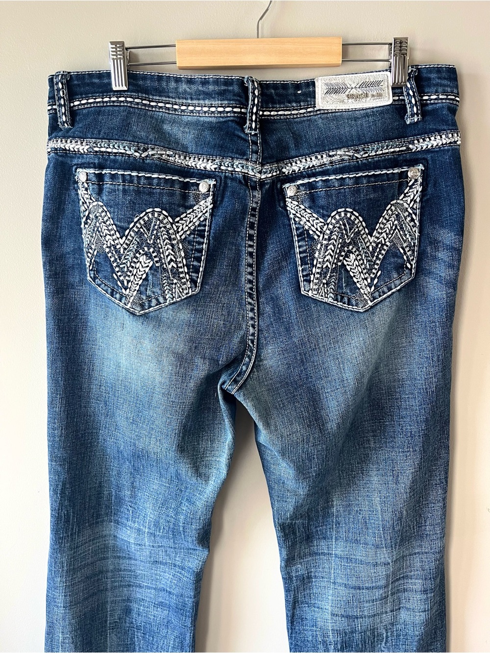 Grace in LA Embellished Bootcut Jeans Women's Size 17 Medium Wash -Western Ride - Picture 2 of 11